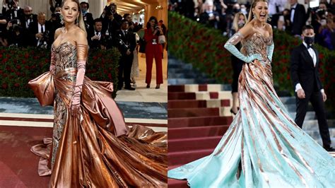 blake lively met gala versace|blake lively's dress transformation.